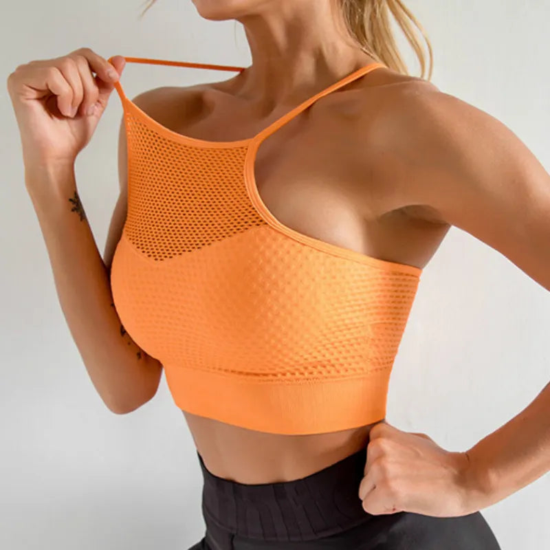 Wirefree Removable Cups Sport Bra Tops
